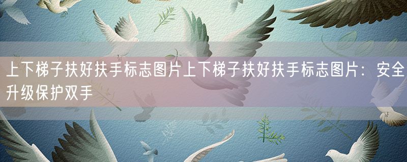 上下梯子扶好扶手标志图片上下梯子扶好扶手标志图片：安全升级保护双手