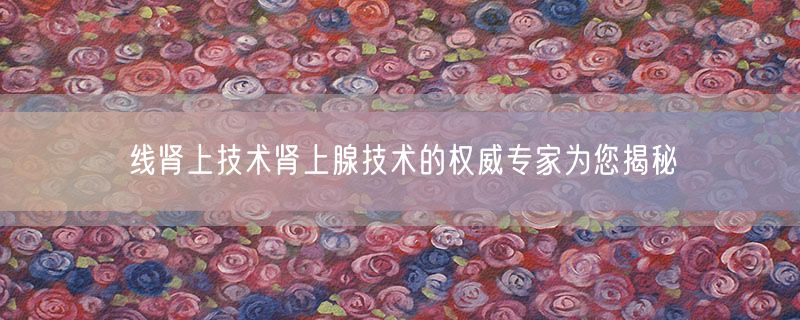 线肾上技术肾上腺技术的权威专家为您揭秘