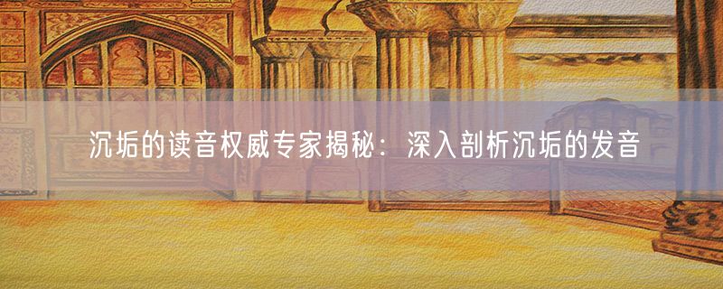 沉垢的读音权威专家揭秘：深入剖析沉垢的发音