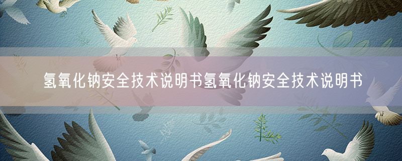 氢氧化钠安全技术说明书氢氧化钠安全技术说明书